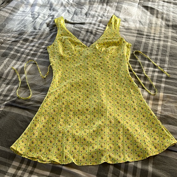 PINK Victoria's Secret Dresses & Skirts - Victorias Secret Pink sun dress, yellow sun dress, satin sun dress, mini dress
